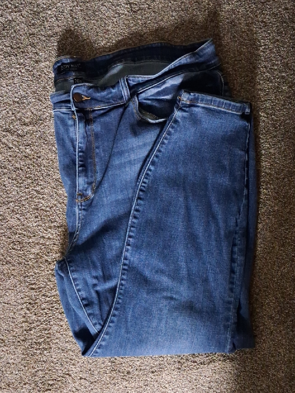 Judy Blue Plus Size Dark Blue Denim High-Rise Jeans